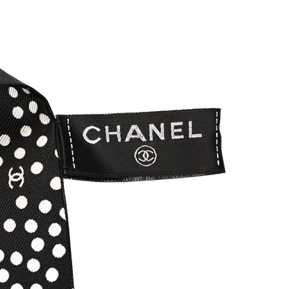 Chanel Silk CC Slim Bandeau Scarf Black Light Pink 3 of 3
