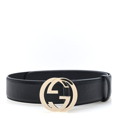 Gucci Calfskin Interlocking G Belt 75 30 Black 1 of 4