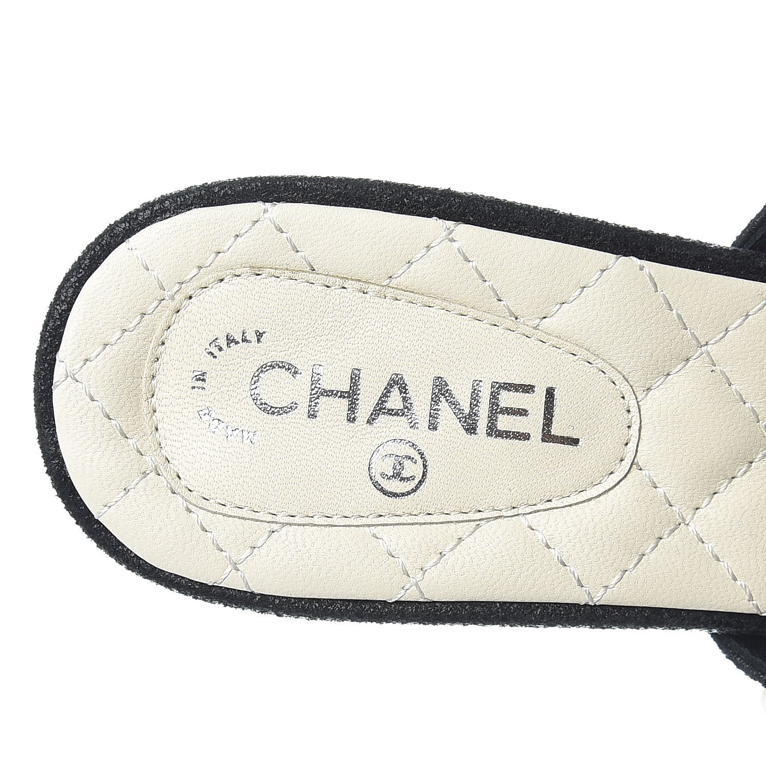 Chanel Crackled Lambskin Pearl Mules 35.5 Black 6 of 8