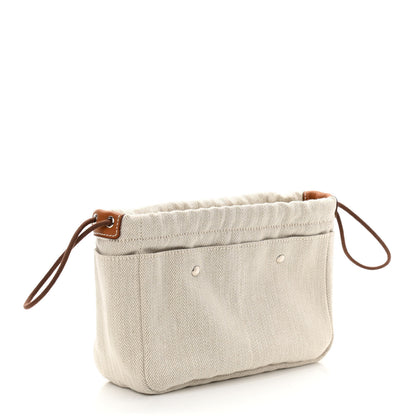 Hermes Canvas Barenia Fourbi 20 PM Pouch Naturel Fauve 3 of 11