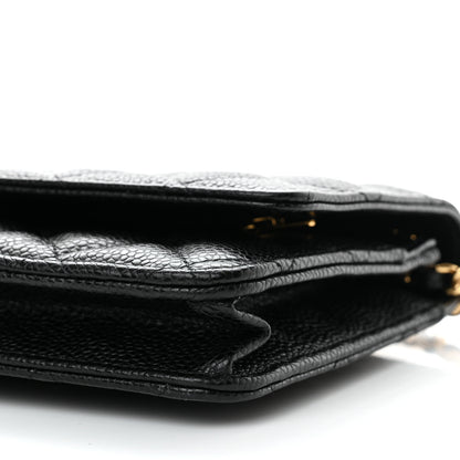 Chanel Caviar Quilted Wallet On Chain WOC Black 11 of 12
