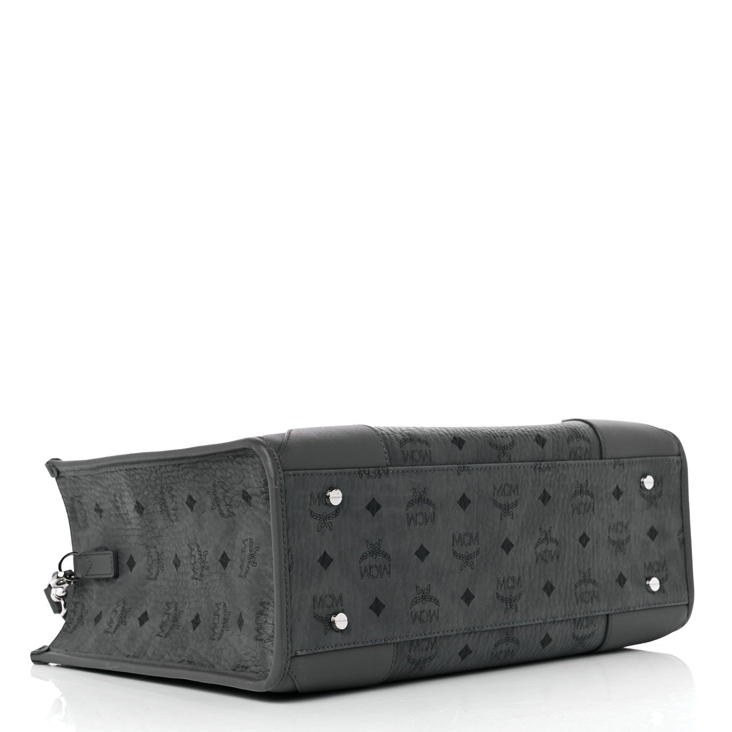 MCM Visetos Large Munchen Tote Grey 4 of 8