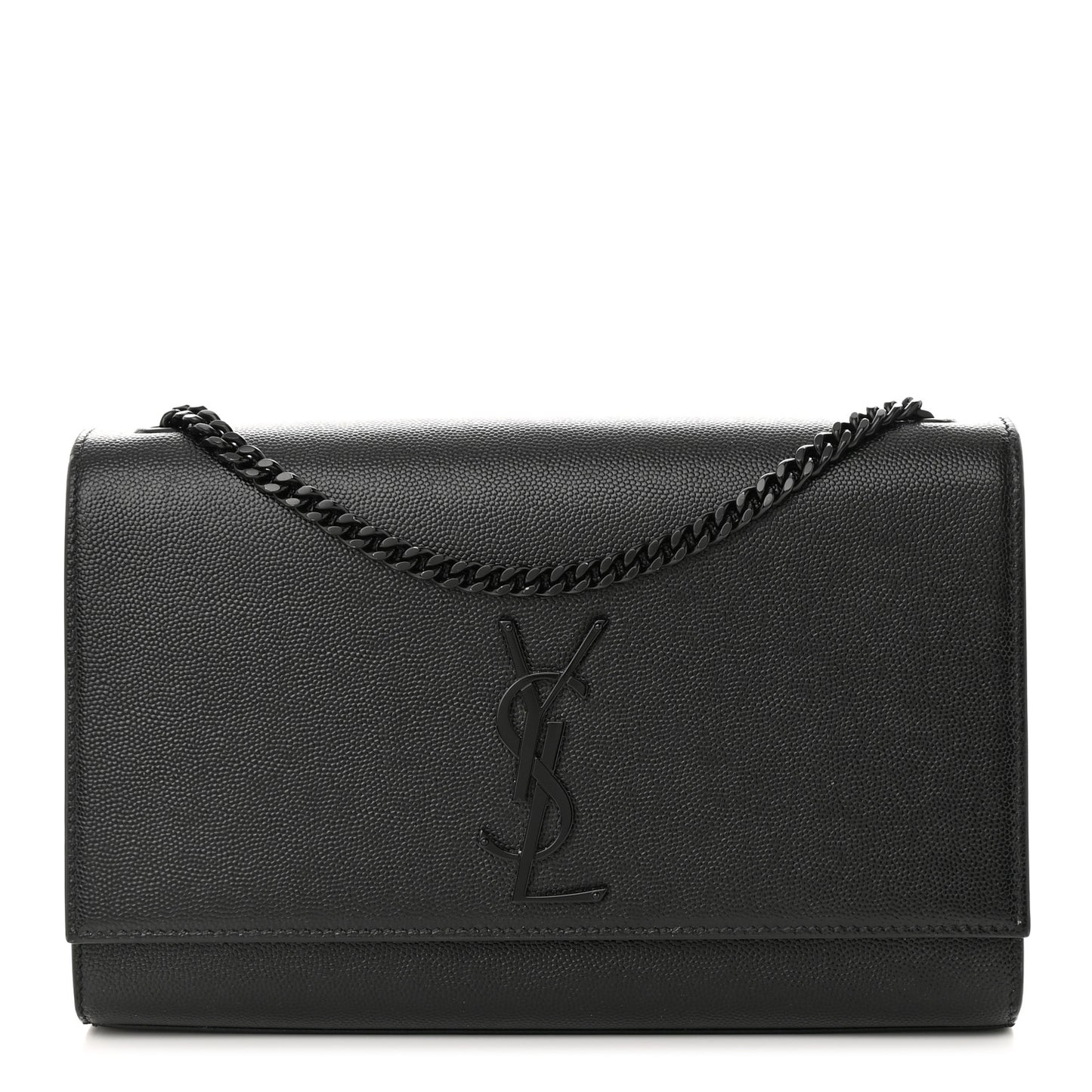 Grain De Poudre Medium Classic Monogram Monochrome Kate Satchel Black