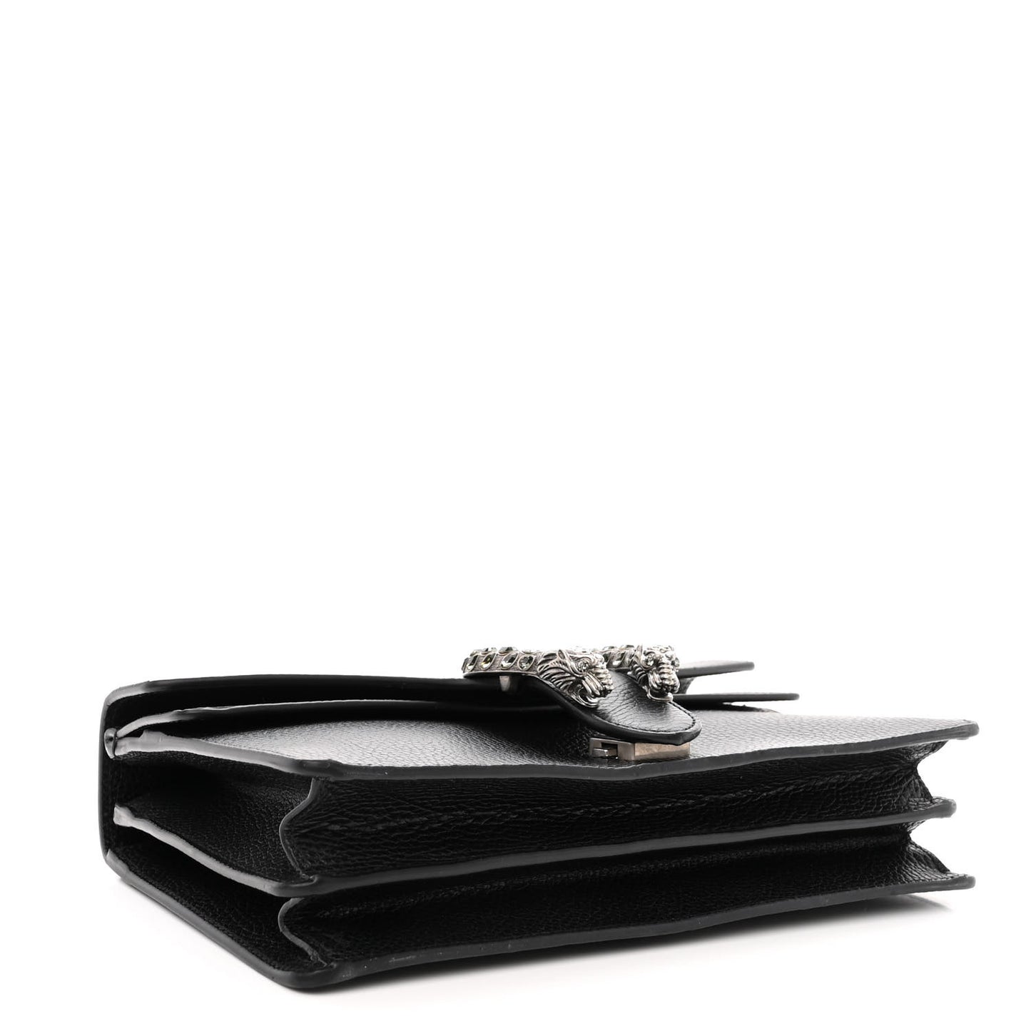 Pebbled Calfskin Small Dionysus Shoulder Bag Black