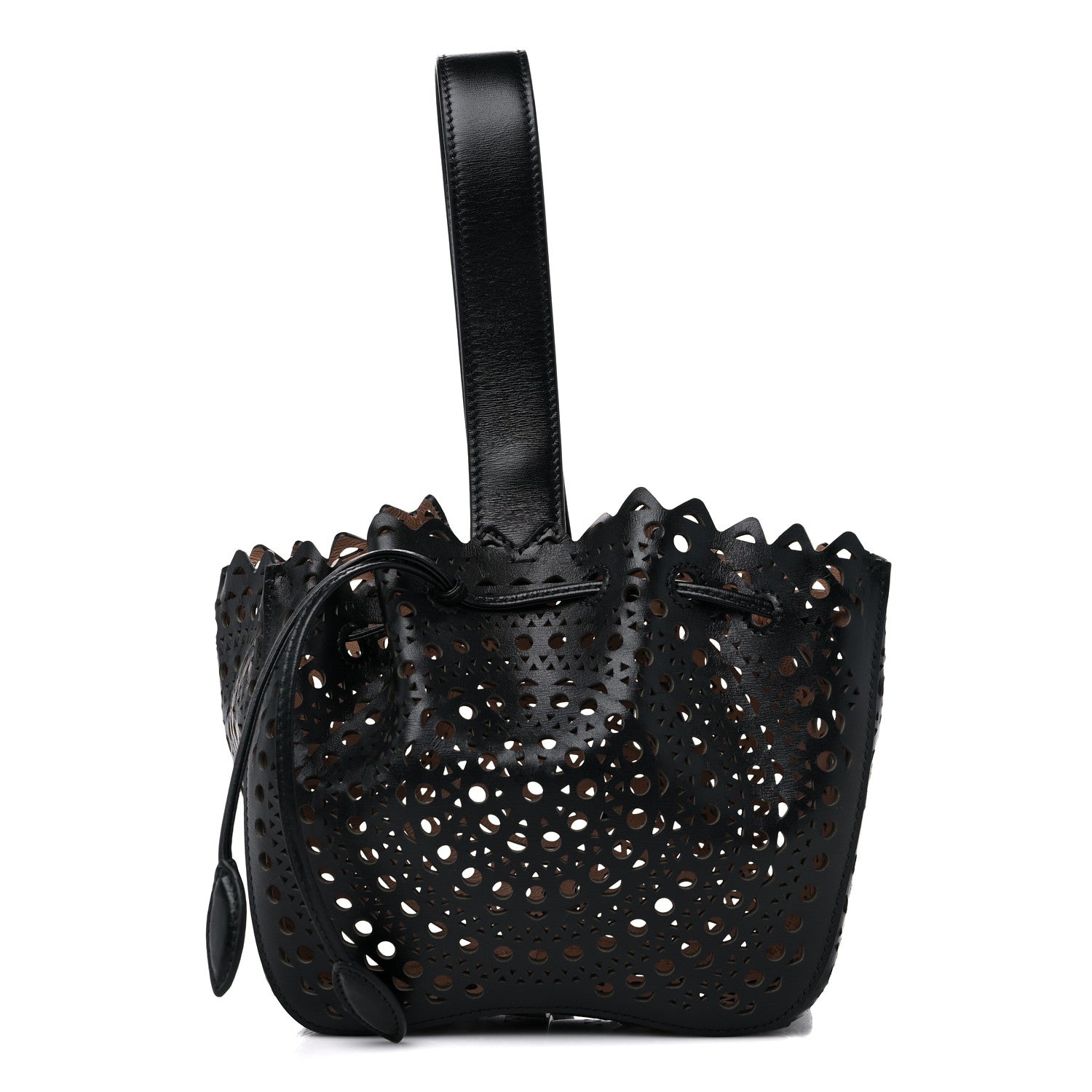 Alaia Lux Calfskin Vienne Rose-Marie 19 Bag Black 1 of 8