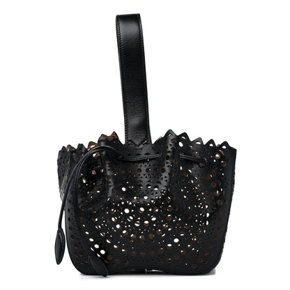 Alaia Lux Calfskin Vienne Rose-Marie 19 Bag Black 1 of 8