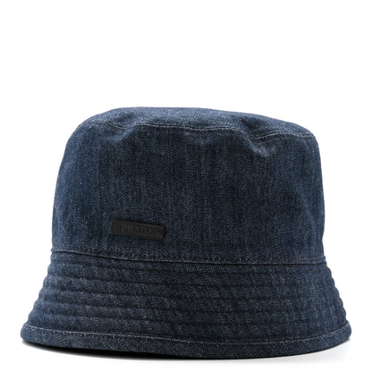 Prada Denim Re-Nylon Reversible Bucket Hat Blue Black 1 of 14