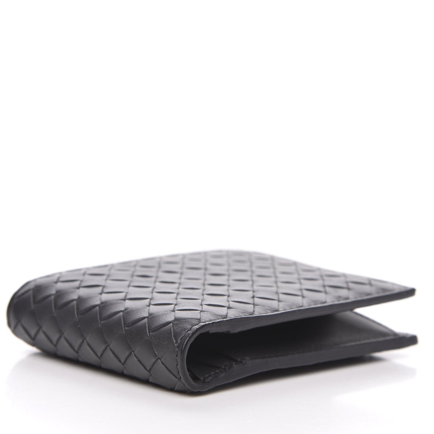 Nappa Intrecciato Bi-Fold Wallet Black