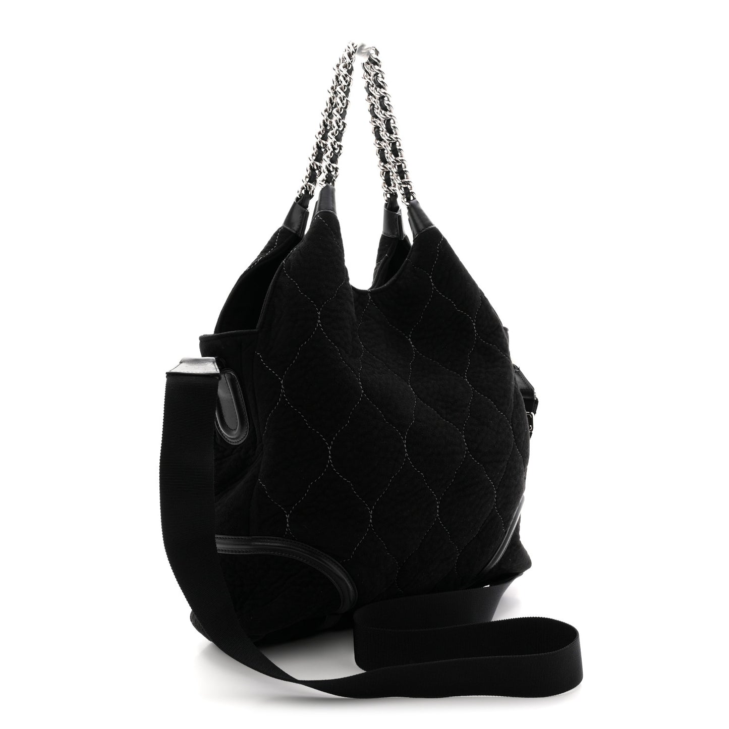 Microsuede Quilted Rodeo Drive Hobo Black