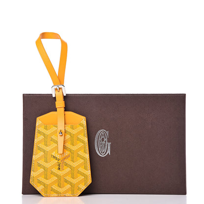 Goyard Goyardine Luggage Tag Yellow 5 of 5