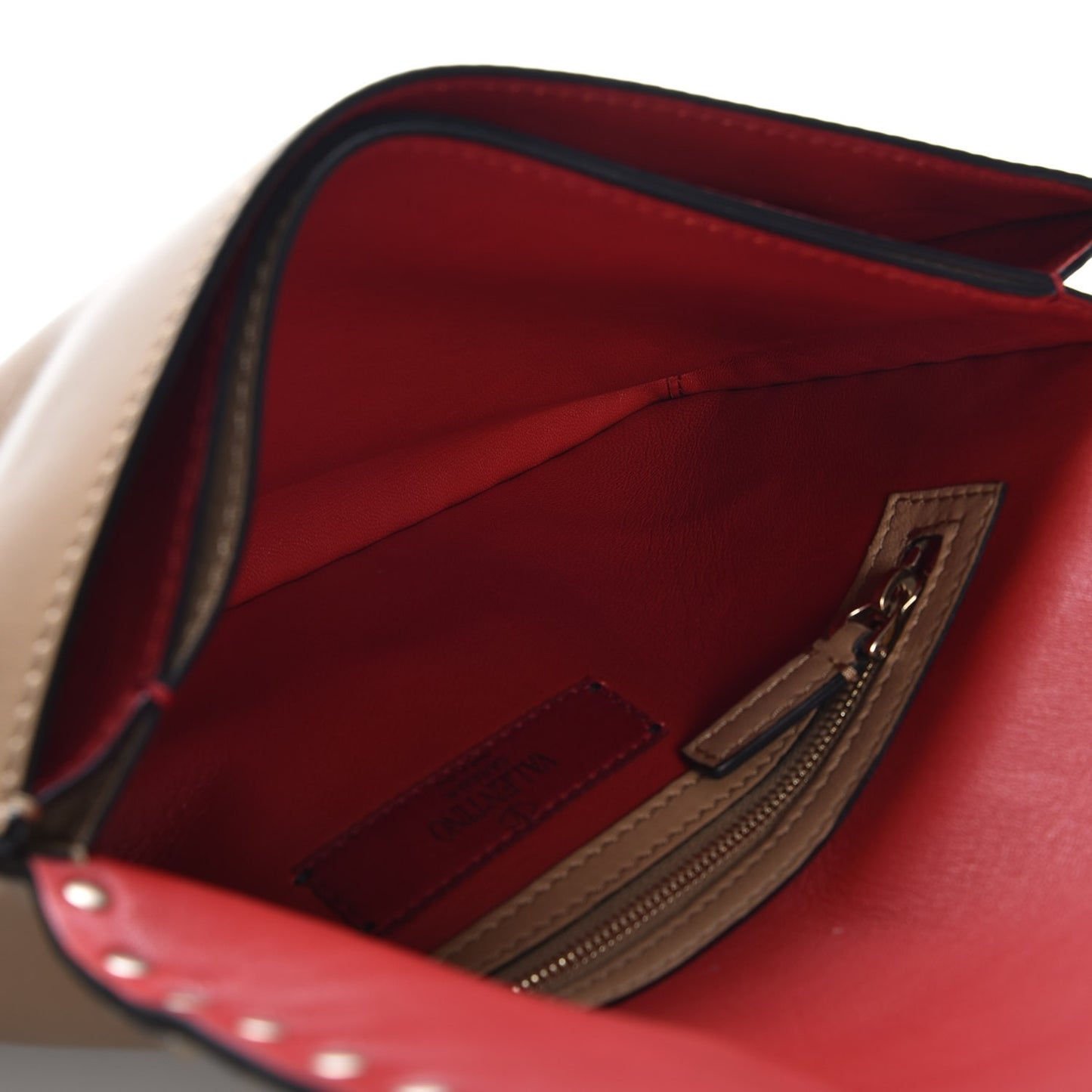 Nappa Rockstud Wristlet Clutch Alpaca