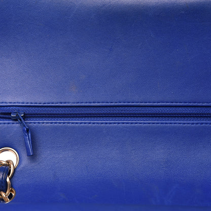 Chanel Lambskin Quilted Jumbo Double Flap Blue 10 of 20