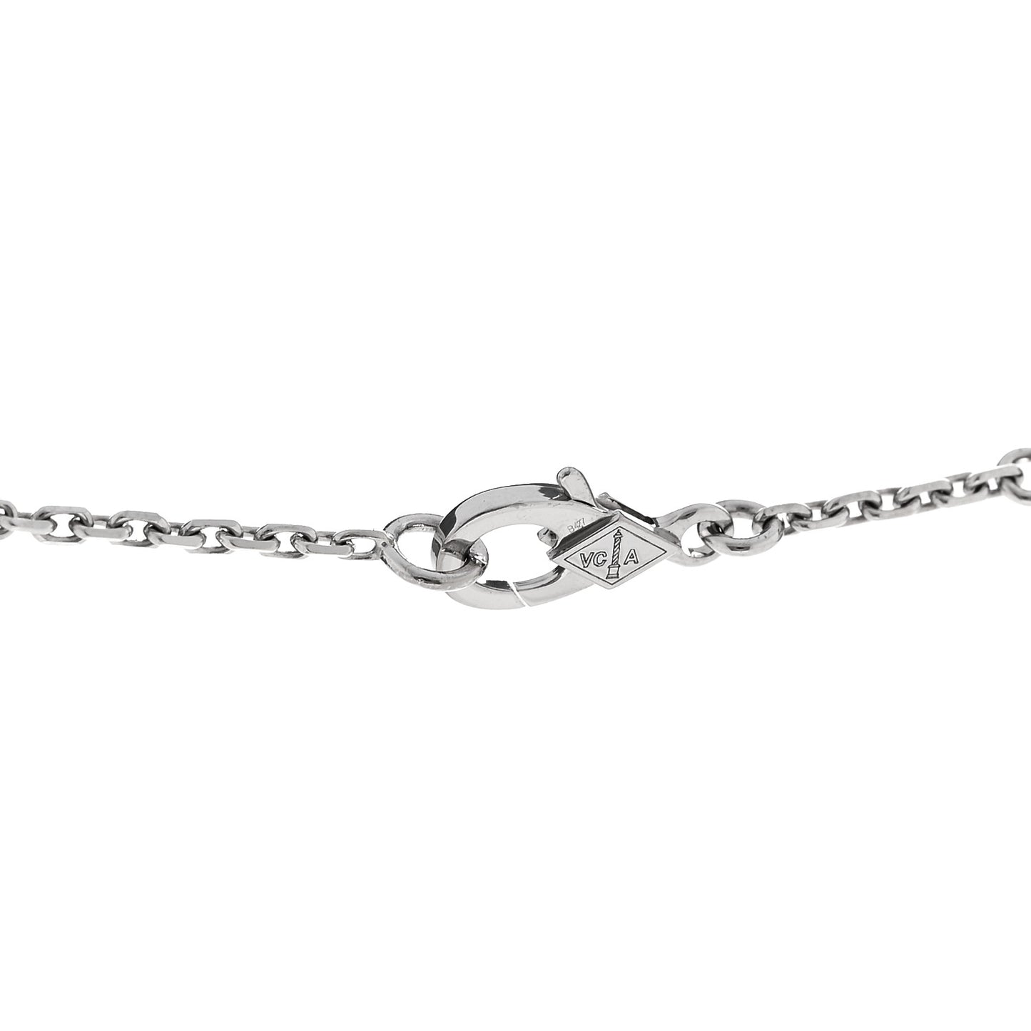 18K White Gold Diamond Small Lotus Pendant Necklace