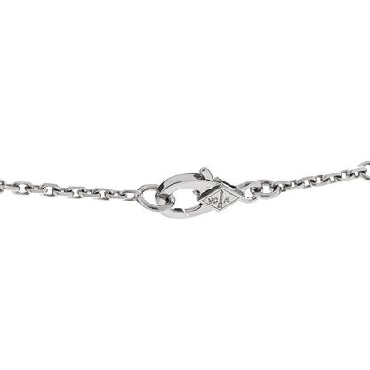Van Cleef & Arpels 18K White Gold Diamond Small Lotus Pendant Necklace 5 of 8