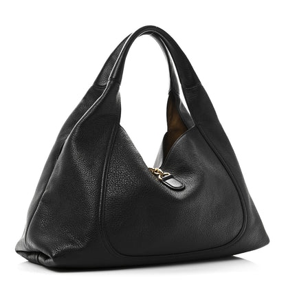 Gucci Grained Calfskin Softbit Maxi Shoulder Bag Black 4 of 11