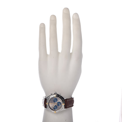 Breitling Stainless Steel Alligator 37mm Windrider Sextant Chronograph Quartz Watch Grey B55046 2 of 8