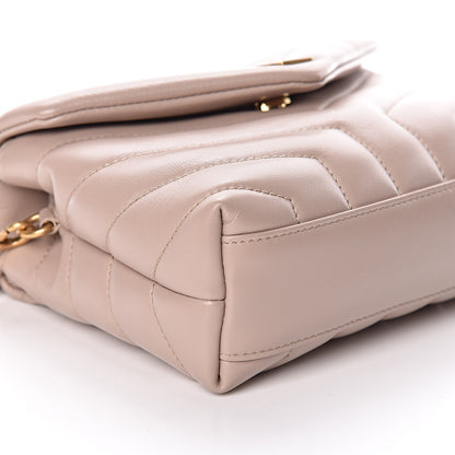Saint Laurent Calfskin Y Quilted Monogram Toy Loulou Crossbody Bag Marble Pink 9 of 11