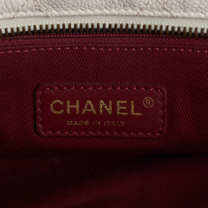 Chanel Crumpled Grained Calfskin Shiva Bowler White 6 of 9