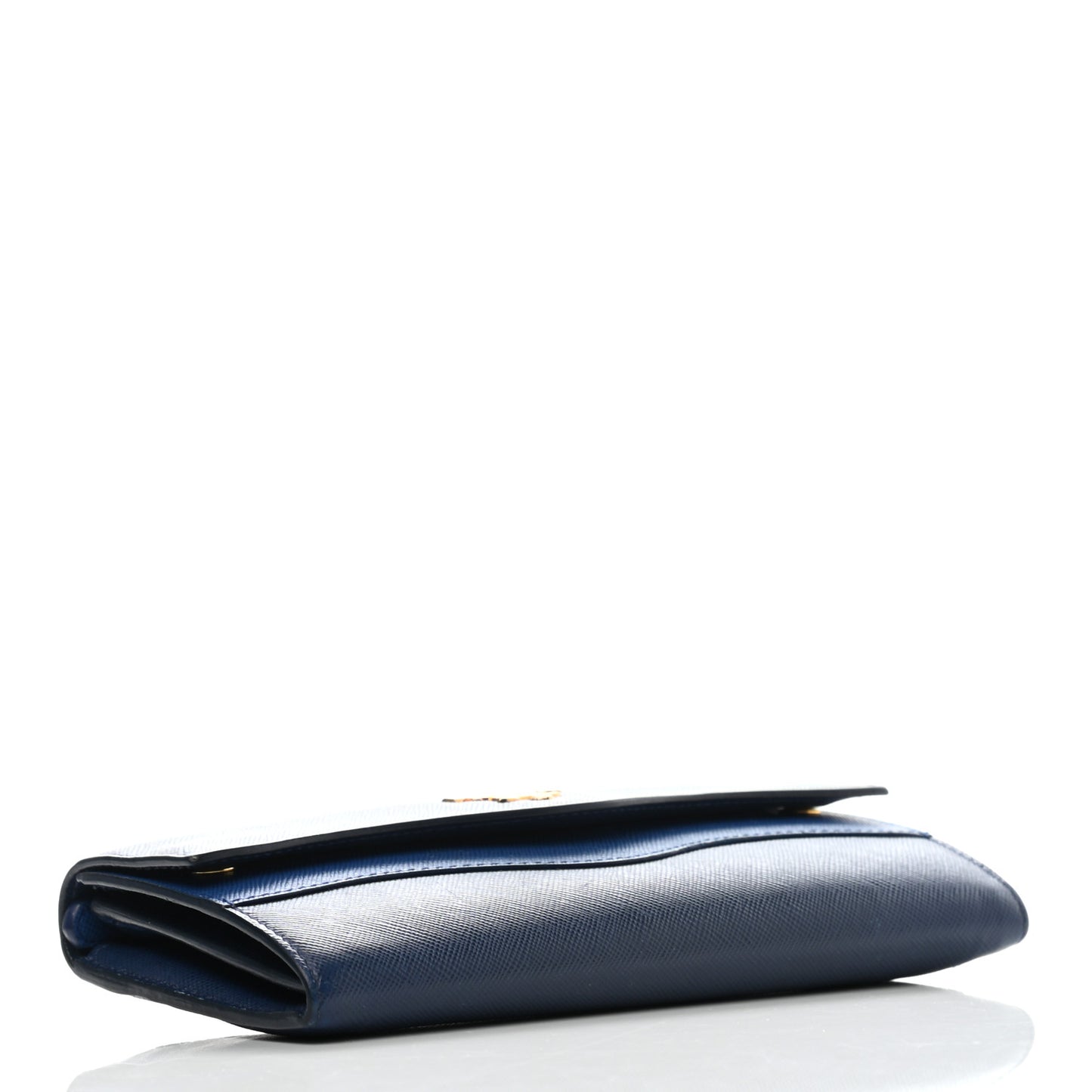 Saffiano Wave Continental Flap Wallet Bluette Azzurro