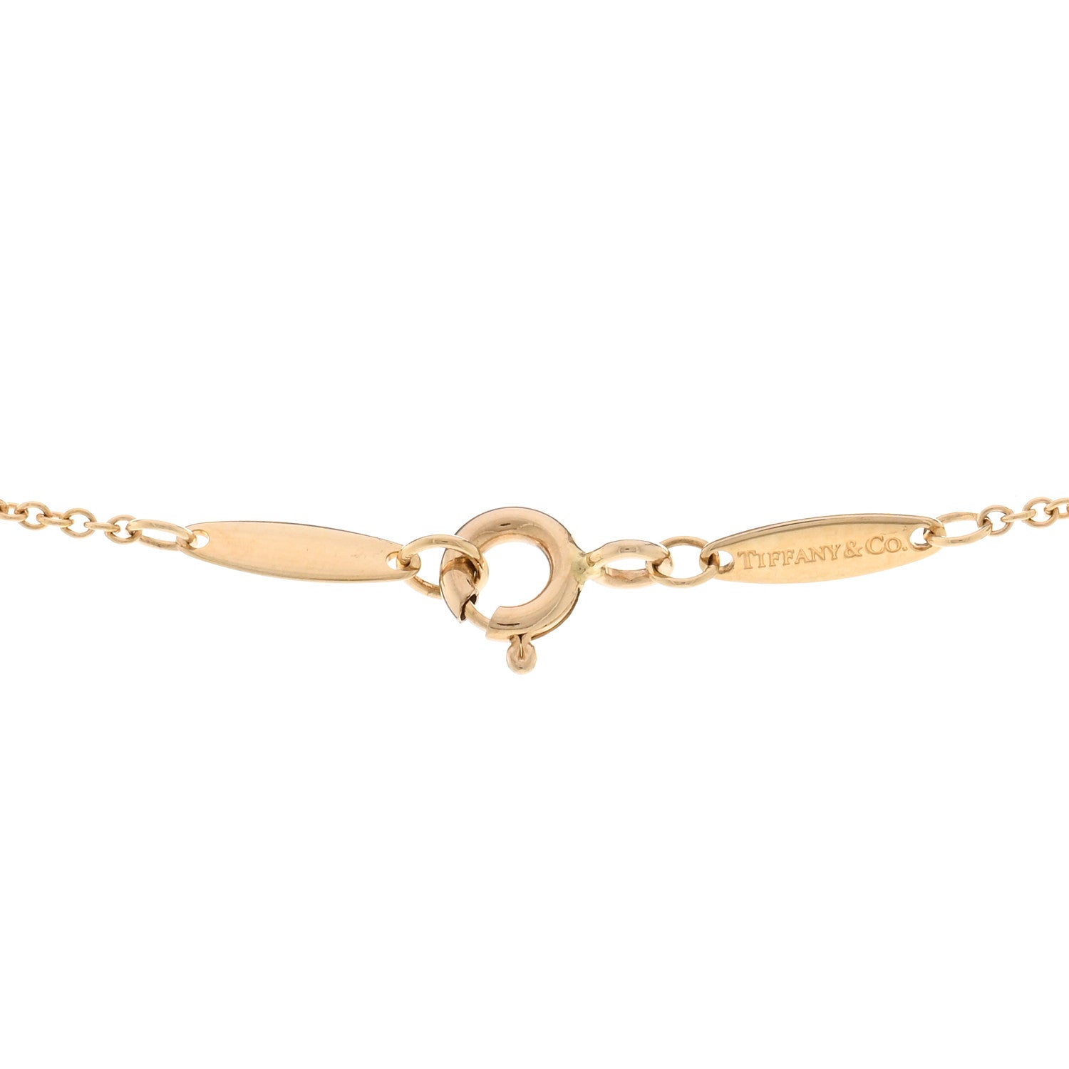 Tiffany 18K Yellow Gold Diamond .10ct Elsa Peretti Diamonds by the Yard Pendant Necklace 4 of 5