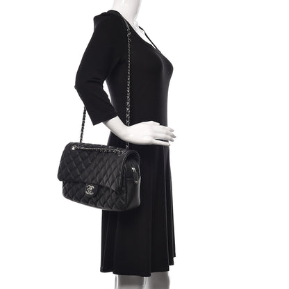 Chanel Caviar Quilted Jumbo Easy Flap Black 2 of 10
