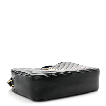 Saint Laurent Calfskin Matelasse Monogram Lou Camera Bag Black 4 of 15