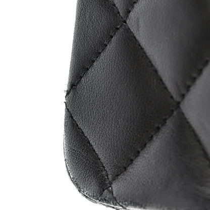 Chanel Lambskin Quilted Medium Double Flap Black 18 of 19