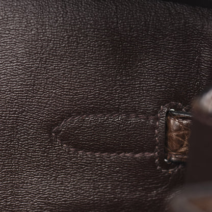 Hermes Matte Alligator Birkin 40 Chocolate 23 of 35