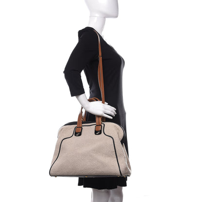 Fendi Tessuto Matelasse Chameleon Tote Ecru Black 2 of 9