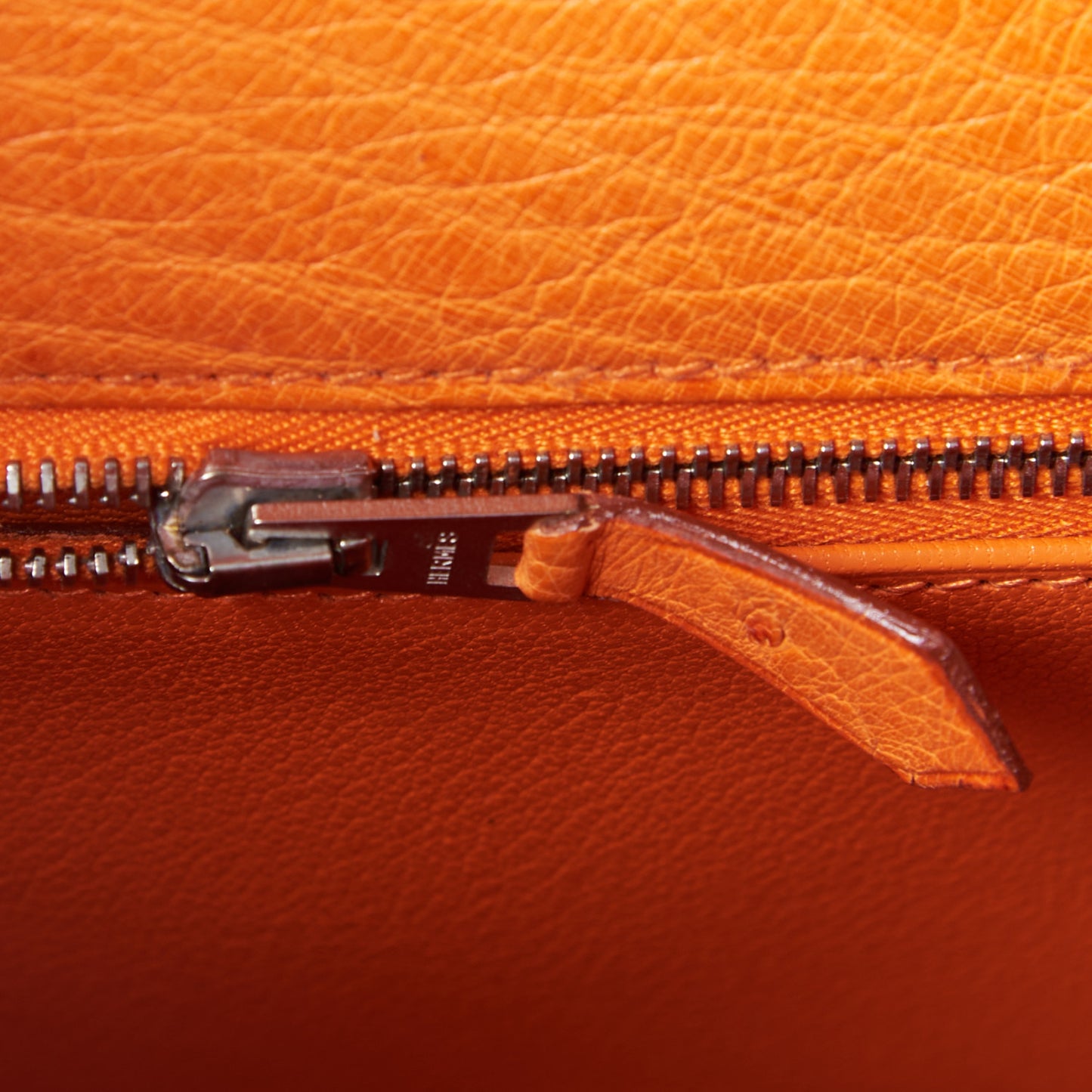 Ostrich Kelly Sellier 32 Orange