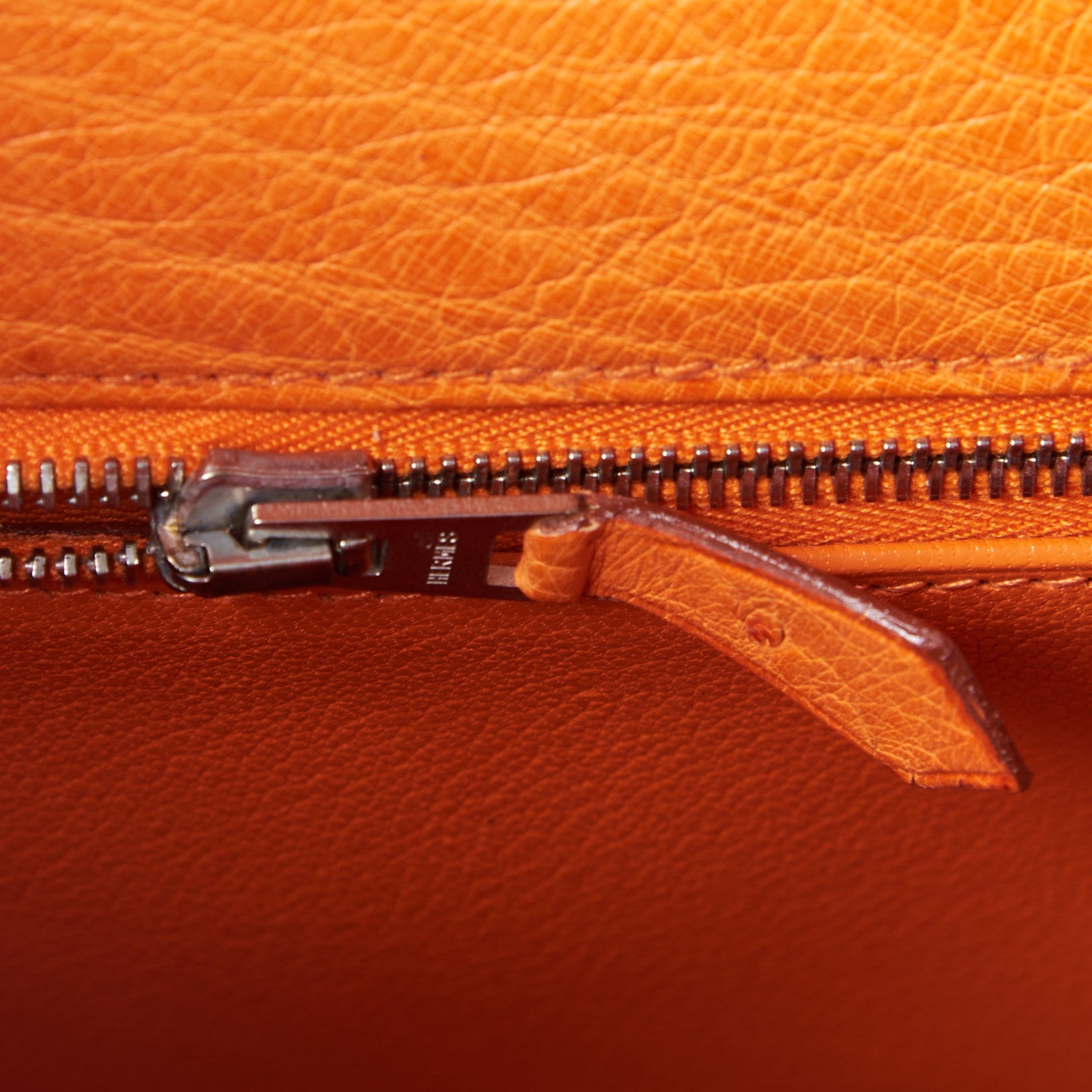 Hermes Ostrich Kelly Sellier 32 Orange 14 of 35