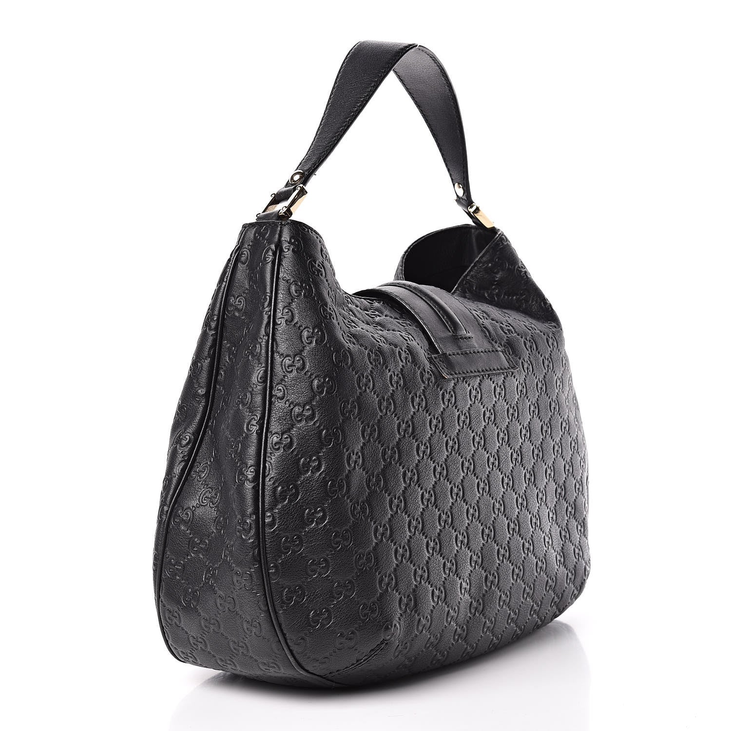 Gucci Guccissima Large New Ladies Web Hobo Black 3 of 20
