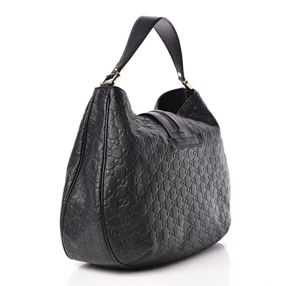 Gucci Guccissima Large New Ladies Web Hobo Black 3 of 20