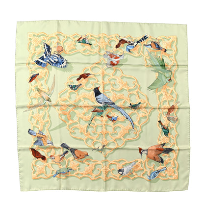 Hermes Silk Oiseaux De L’Inde Et De L’Himalaya 90 Scarf 1 of 3