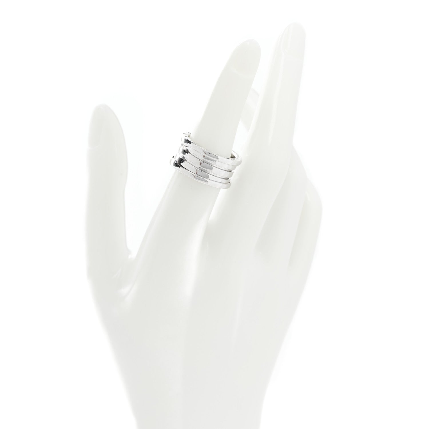 Bulgari 18K White Gold B.Zero1 Four-Band Ring 53 6.25 2 of 4