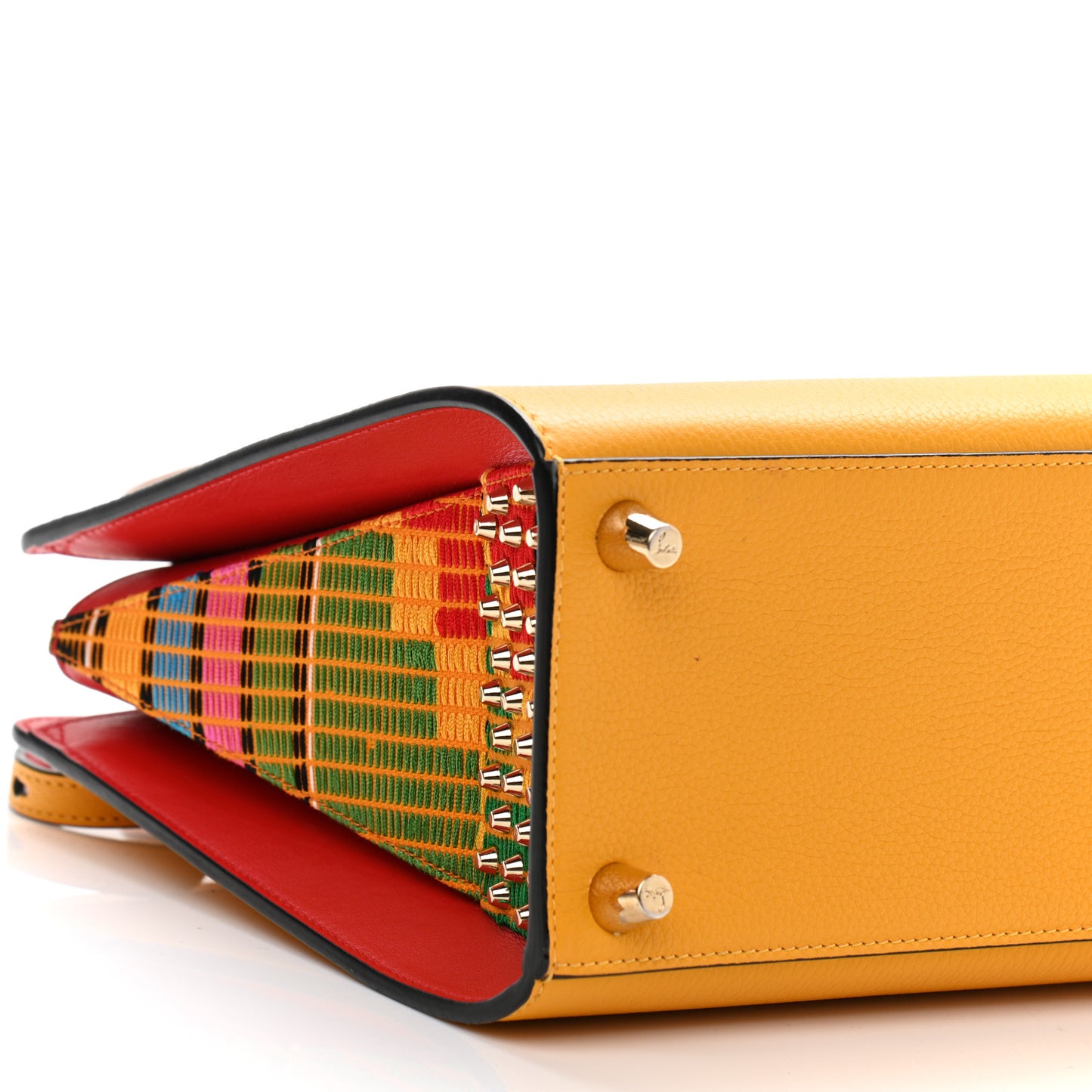 Calfskin Embroidered Studded Small Paloma Full Moon