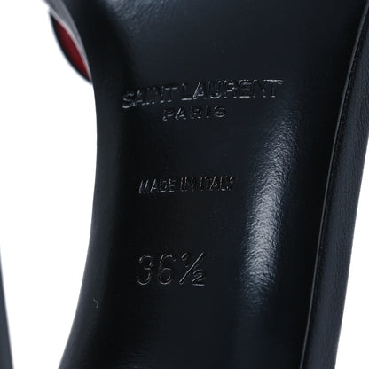 Saint Laurent Calfskin Amber 105 Ankle Strap Sandals 36.5 Black 8 of 11