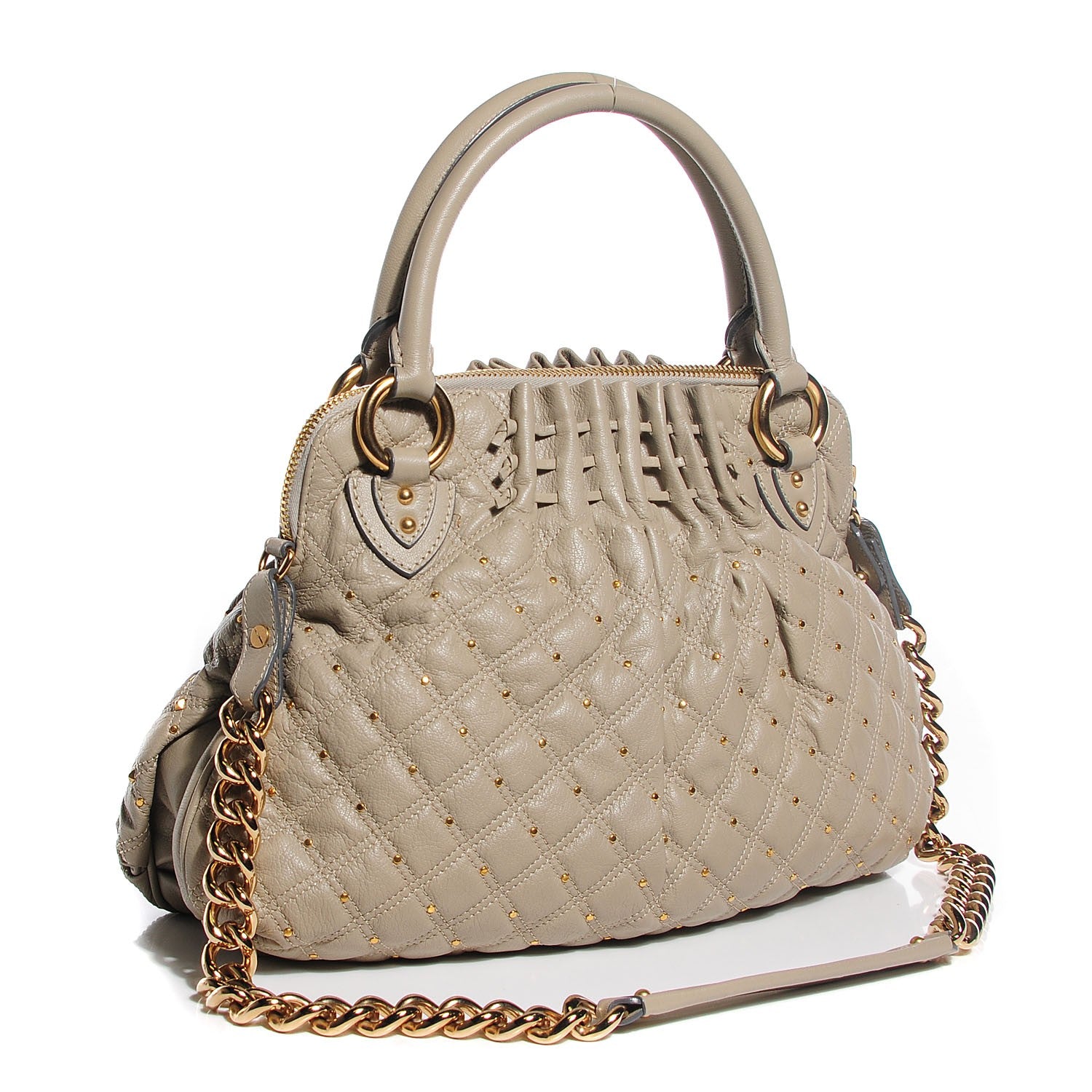 Marc Jacobs Calfskin Quilted Stardust Cecilia Clay 3 of 7