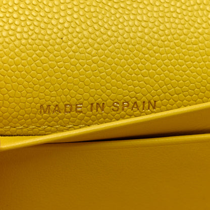 Chanel Caviar Quilted Flap Wallet Yellow 7 of 9