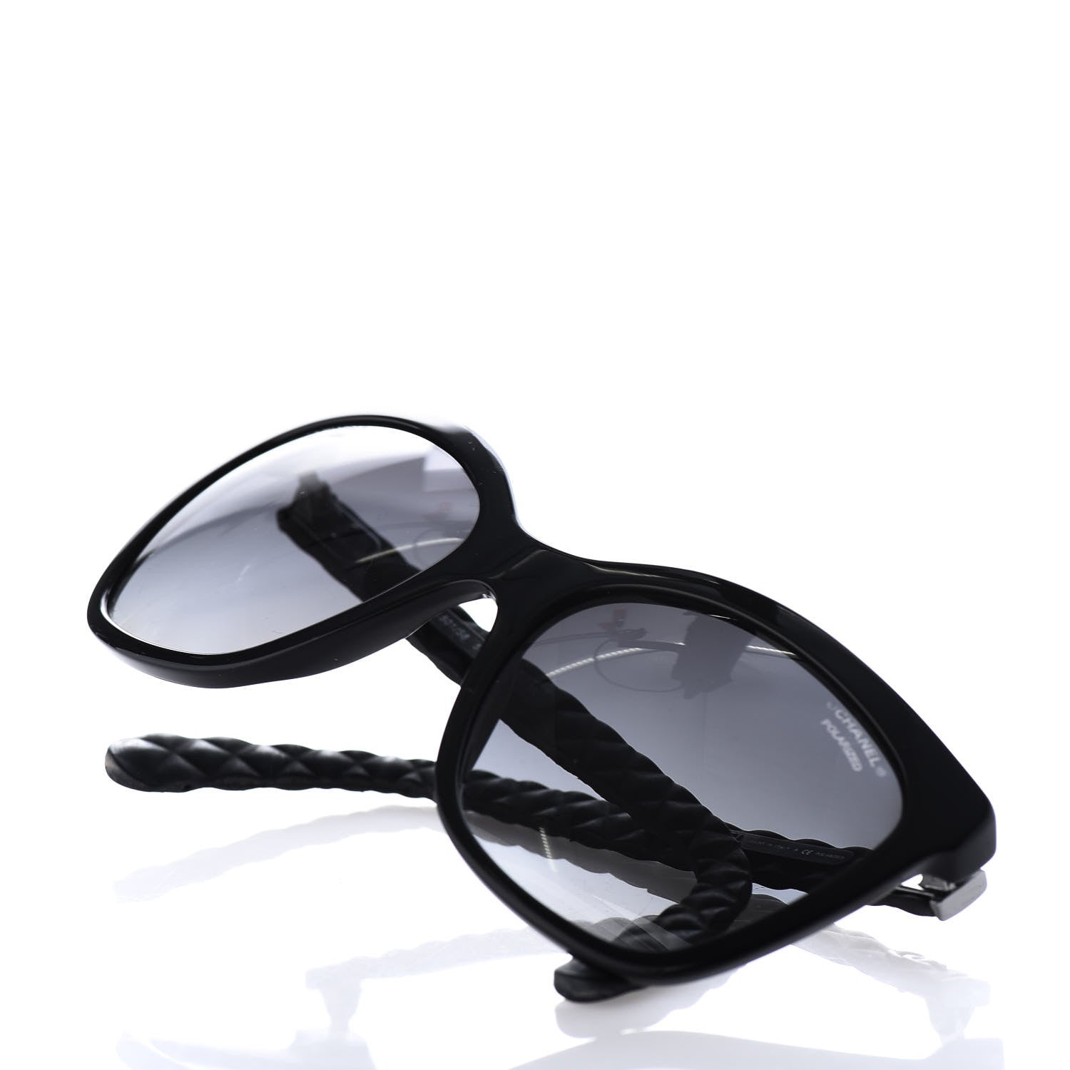 Chanel Acetate Quilted Polarized Butterfly CC Sunglasses 5288-Q Black 10 of 11