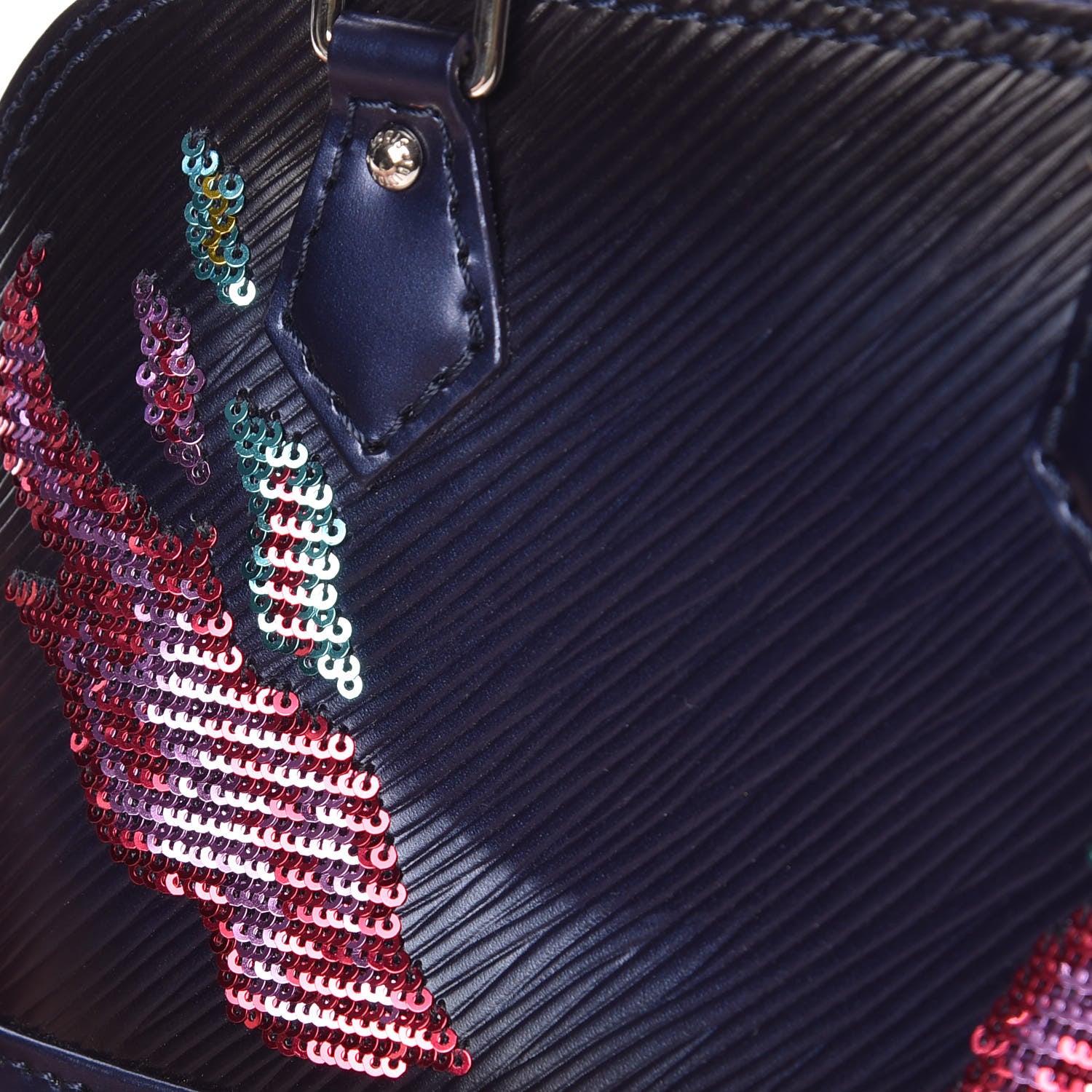 Louis Vuitton Epi Sequins Flame Alma Nano Blue Nuit 11 of 12