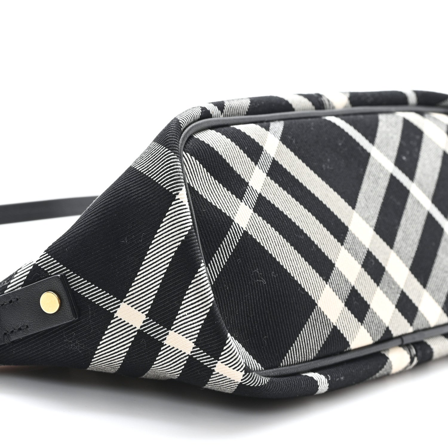 Burberry Essential Check Simple Zip Baguette Black Calico 9 of 10