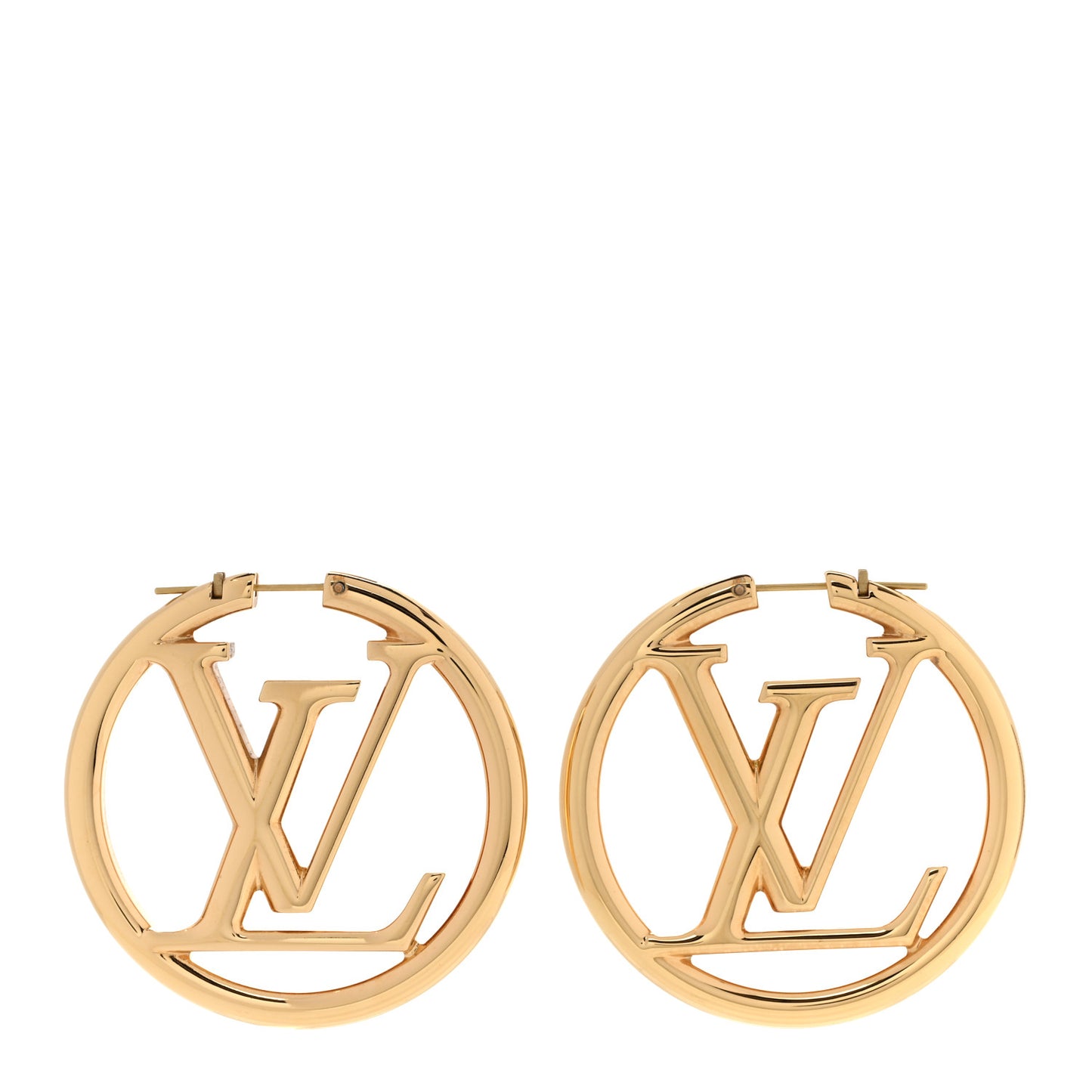 Metal Louise Hoop Earrings Gold