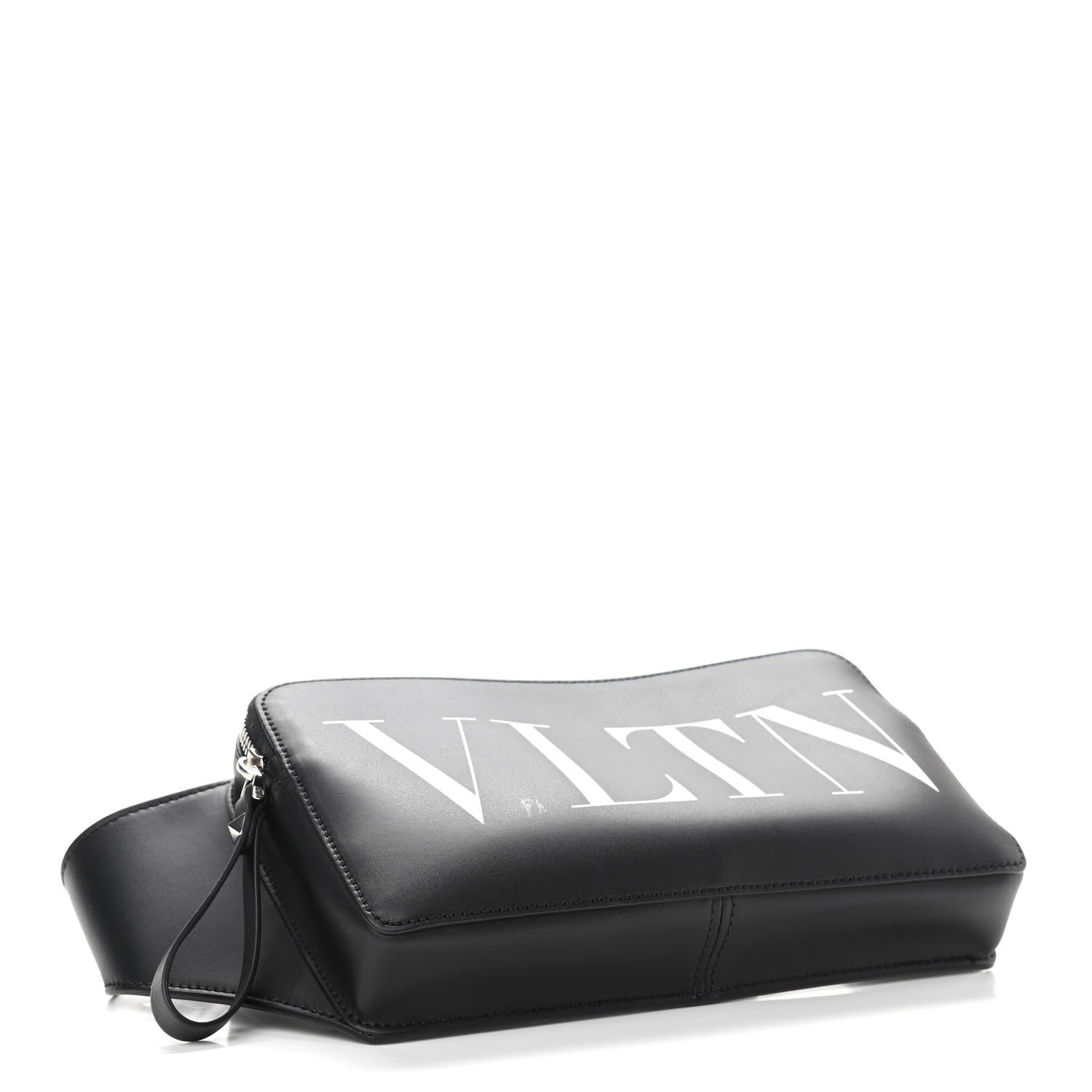 Valentino Garavani Calfskin VLTN Belt Bag Black White 3 of 8