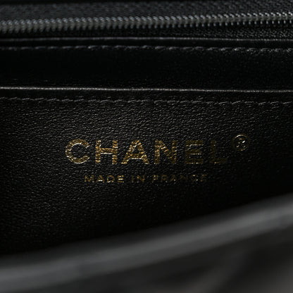 Chanel Lambskin Quilted Mini Top Handle Rectangular Flap Black 6 of 12