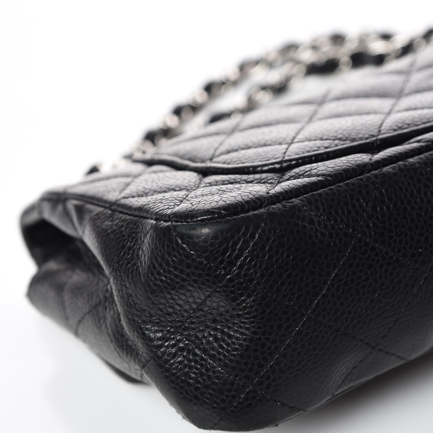 Caviar Quilted Mini Rectangular Flap Black