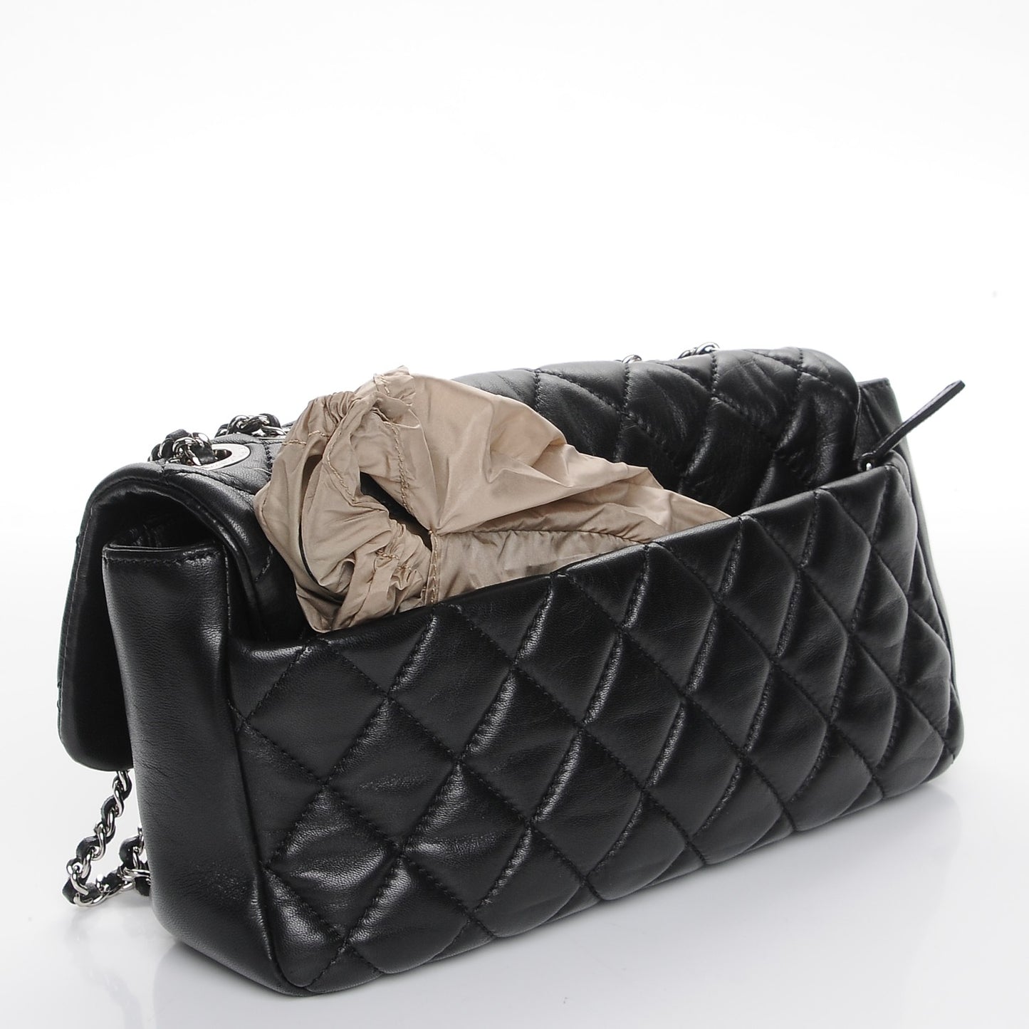 Lambskin Medium Coco Rain Flap Black