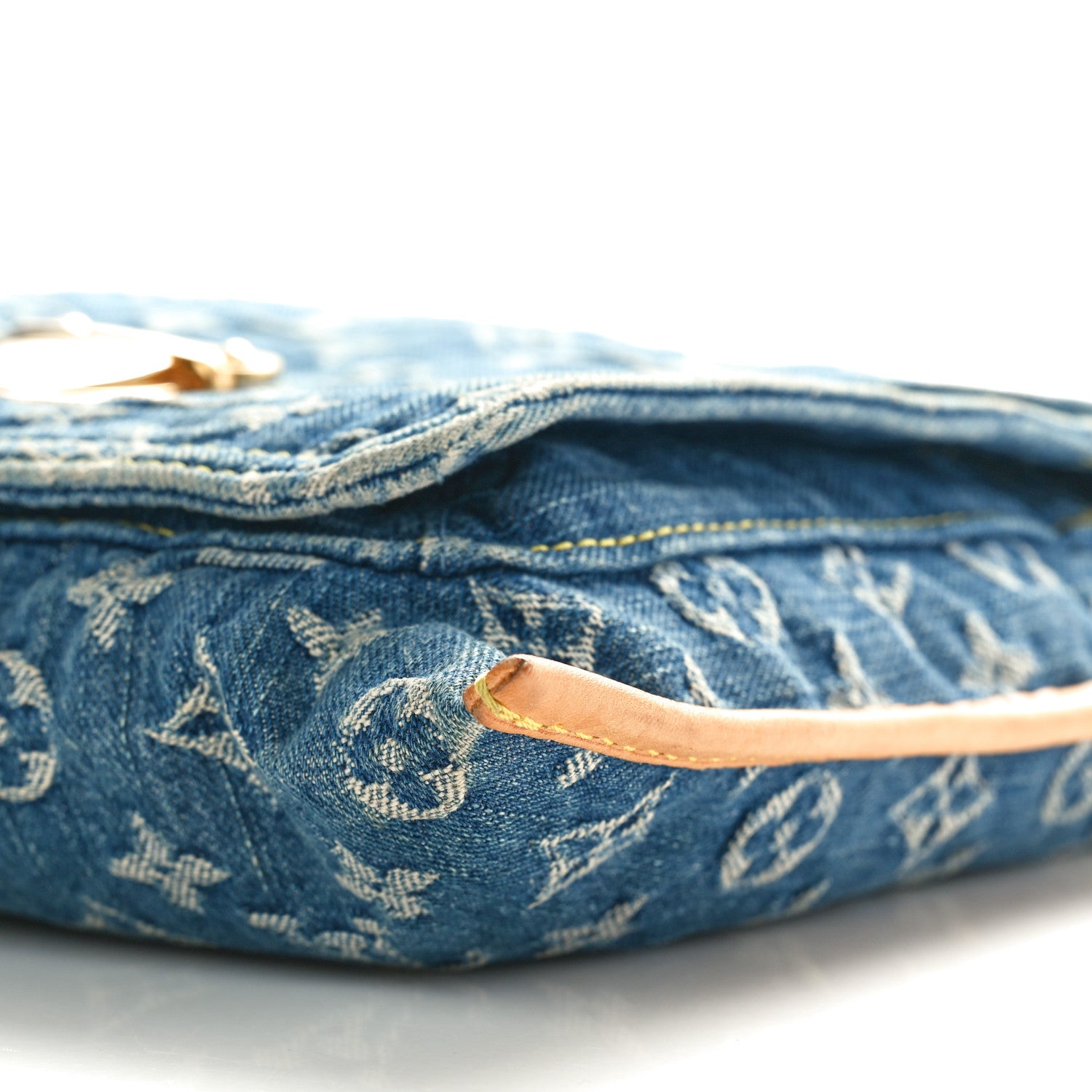 Louis Vuitton Monogram Denim Sac Plat Blue 9 of 11