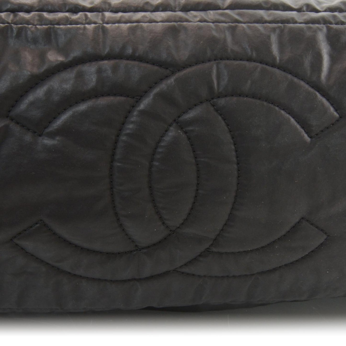 Coated Canvas Large Garment Travel Bag Black