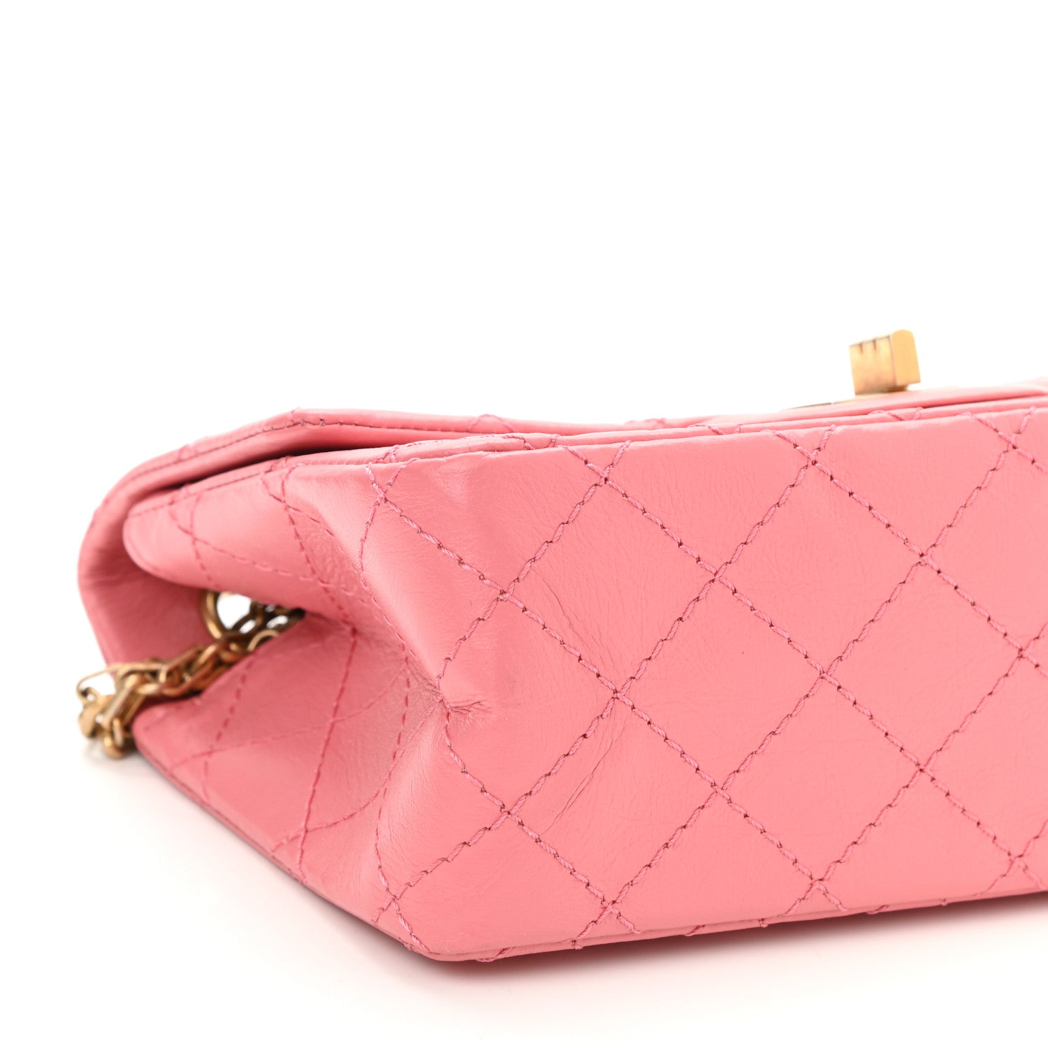 Chanel Aged Calfskin Quilted 2.55 Reissue Mini Flap Pink 8 of 9